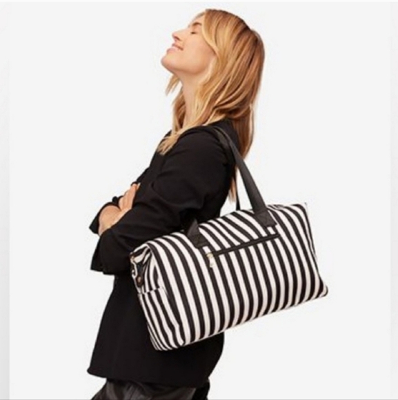 Alice + Olivia, Duffle Bag, Black and White‎ Stripe, NWT - Picture 6 of 11